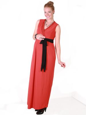 Angel Maternity Maternity Evening Dress in Lush Burnt Orange.jpg